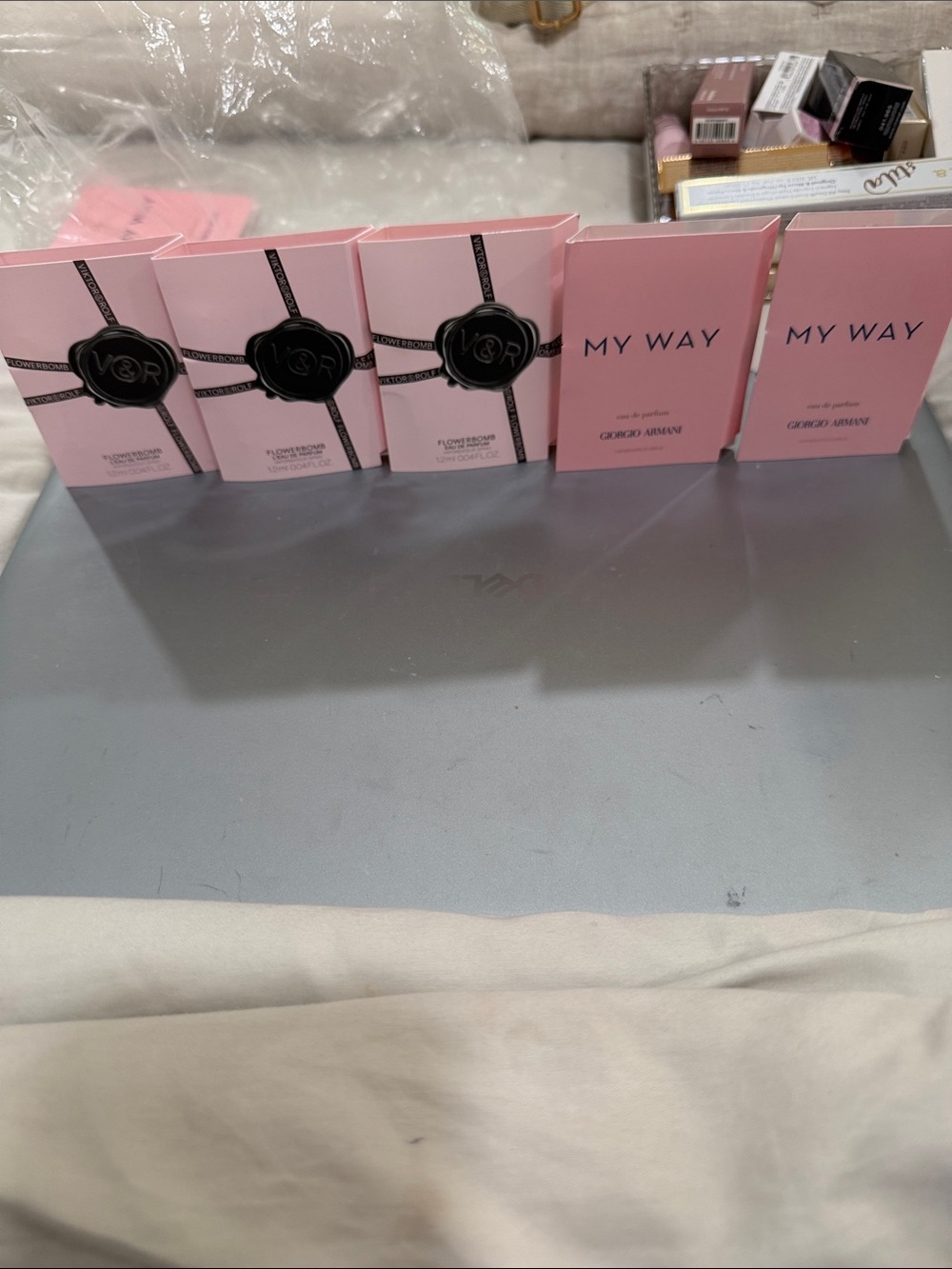 Viktor & Rolf Flower Bomb- 3 samples & Giirgio Armani My Way samples- 2